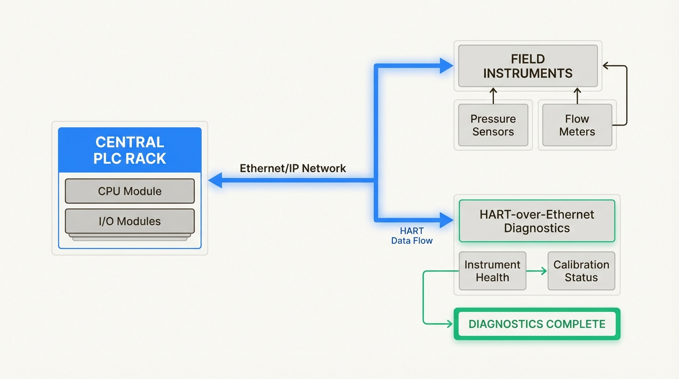 Integrated control architectures allow maintenance teams to monitor instrument health and process data through a unified industrial network