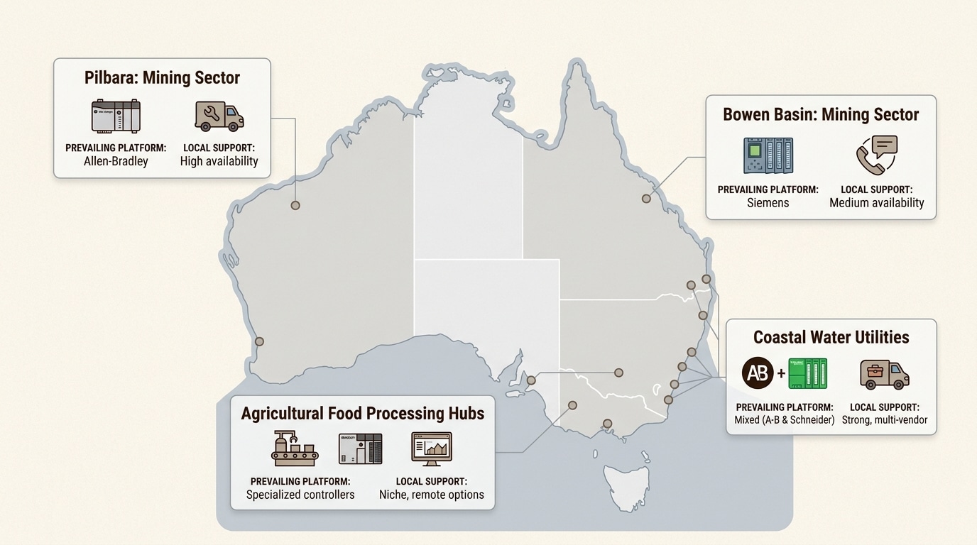 Rockwell vs Siemens PLC comparison: A technical guide for Australian industry 6 Regional platform dominance directly impacts your ability to source local technical expertise and emergency spare parts during critical downtime.