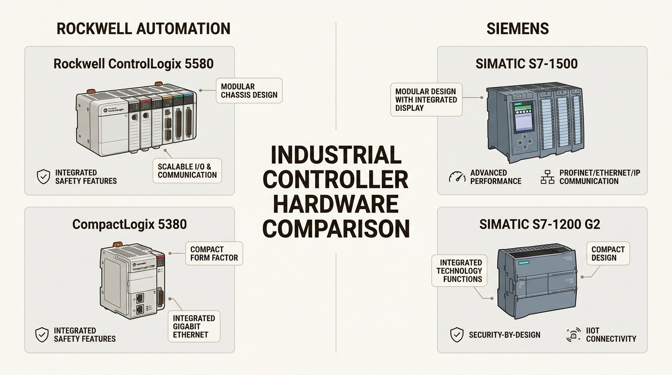 Rockwell vs Siemens PLC comparison: A technical guide for Australian industry 4 Selecting the right hardware family ensures your control system can scale from simple machines to complex, plant-wide process applications.